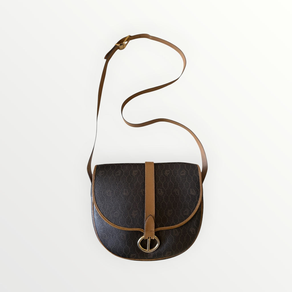 CHRISTIAN DIOR HONEYCOMB SADDLE CROSSBODY BAG