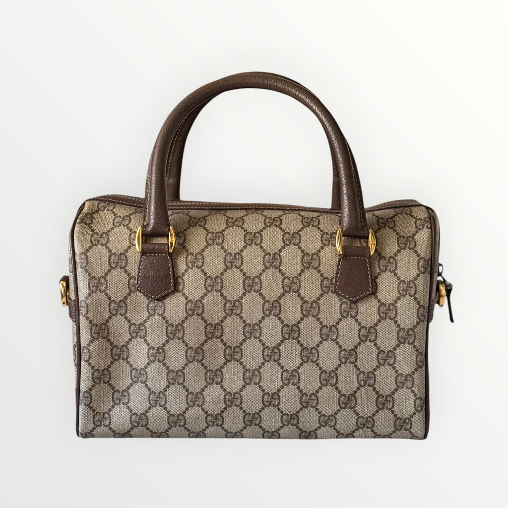 GUCCI GG SUPREME SHERRY LINE BOSTON BAG