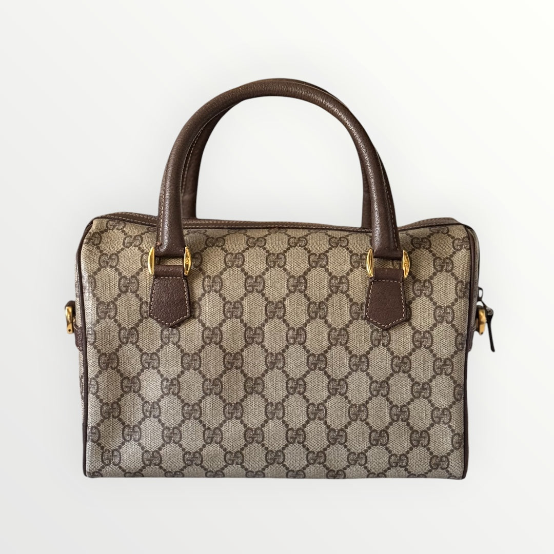 GUCCI GG SUPREME SHERRY LINE BOSTON BAG