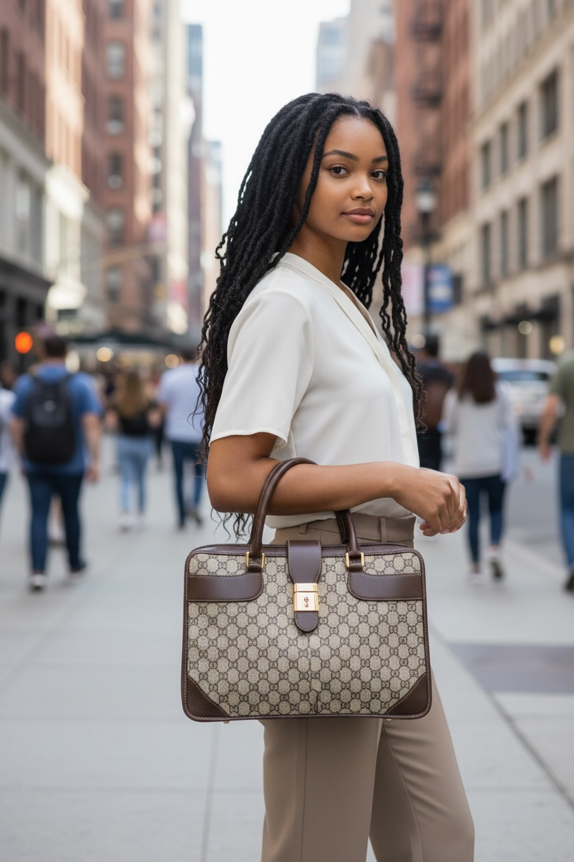 GUCCI GG SUPREME TOP HANDLE BAG