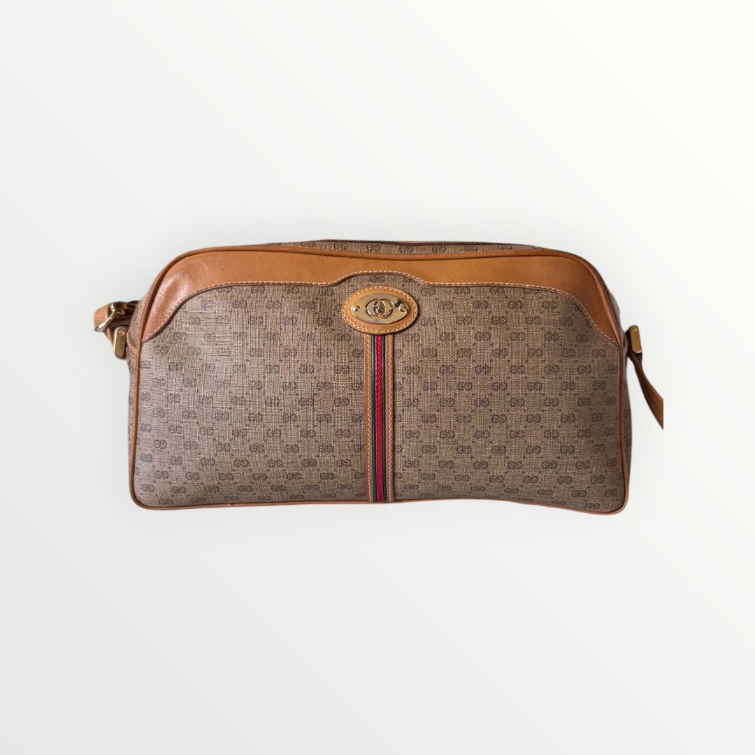 GUCCI GG SUPREME SHERRY LINE SHOULDER BAG