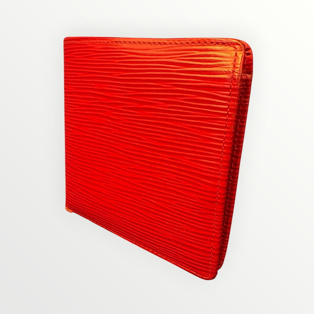 LOUIS VUITTON RED EPI COMPACT WALLET