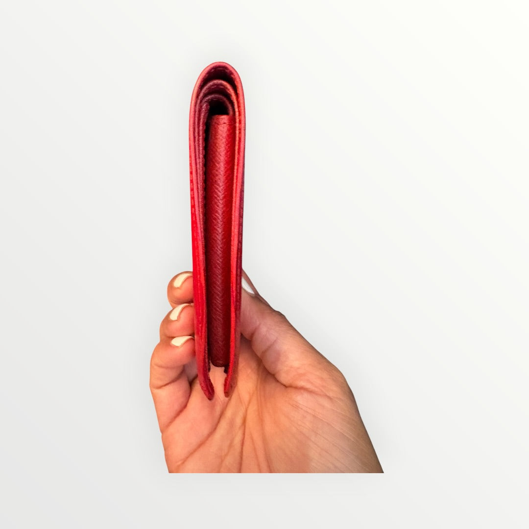 LOUIS VUITTON RED EPI COMPACT WALLET