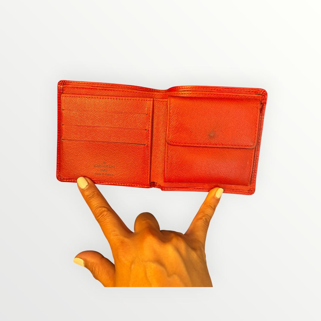 LOUIS VUITTON RED EPI COMPACT WALLET