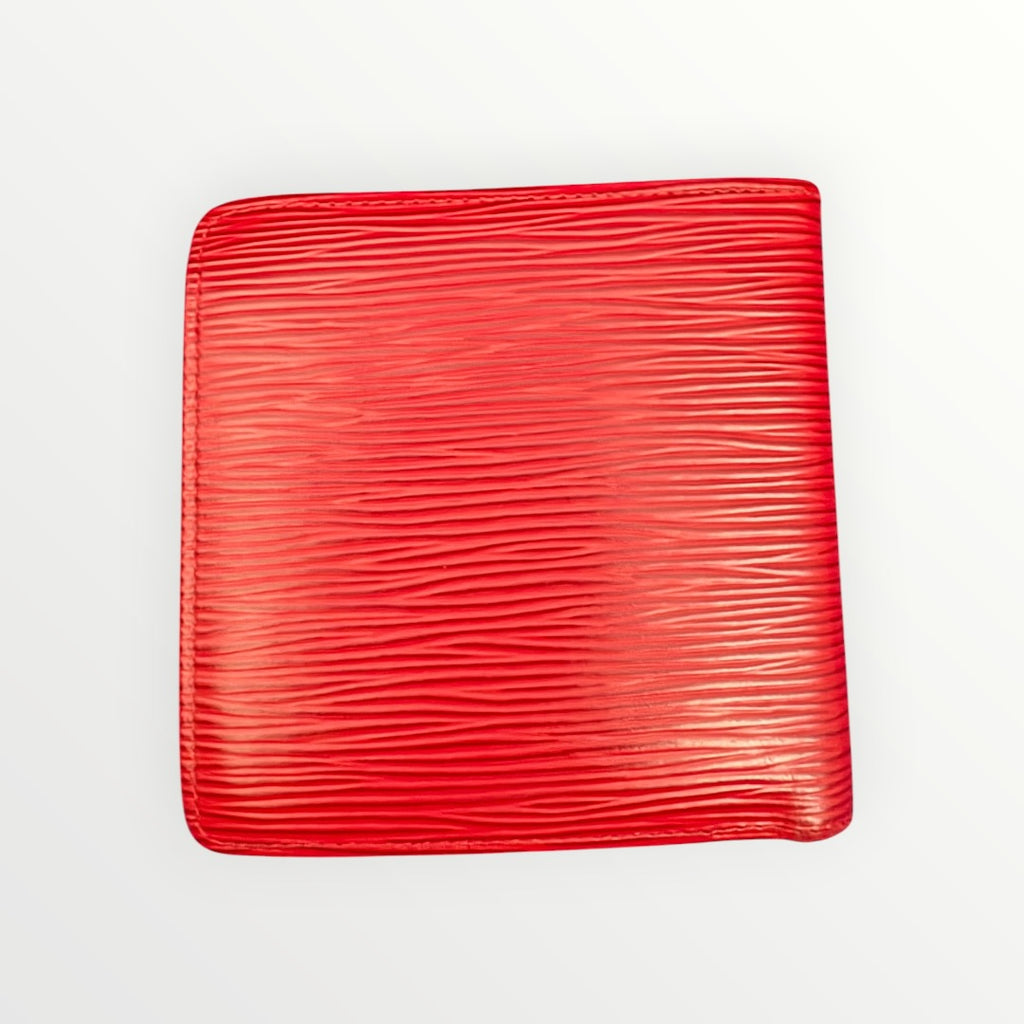 LOUIS VUITTON RED EPI COMPACT WALLET