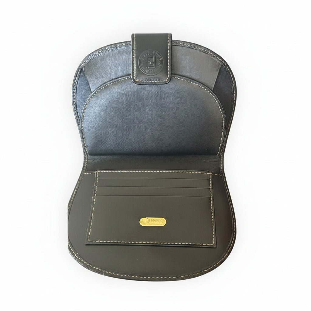 FENDI PEQUIN HALF MOON WALLET