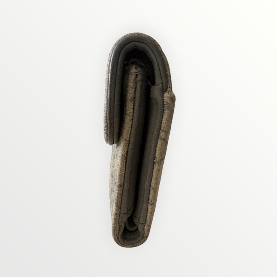 CHRISTIAN DIOR SADDLE LOTUS WALLET