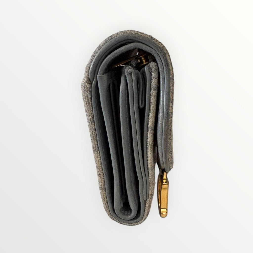 CHRISTIAN DIOR SADDLE LOTUS WALLET