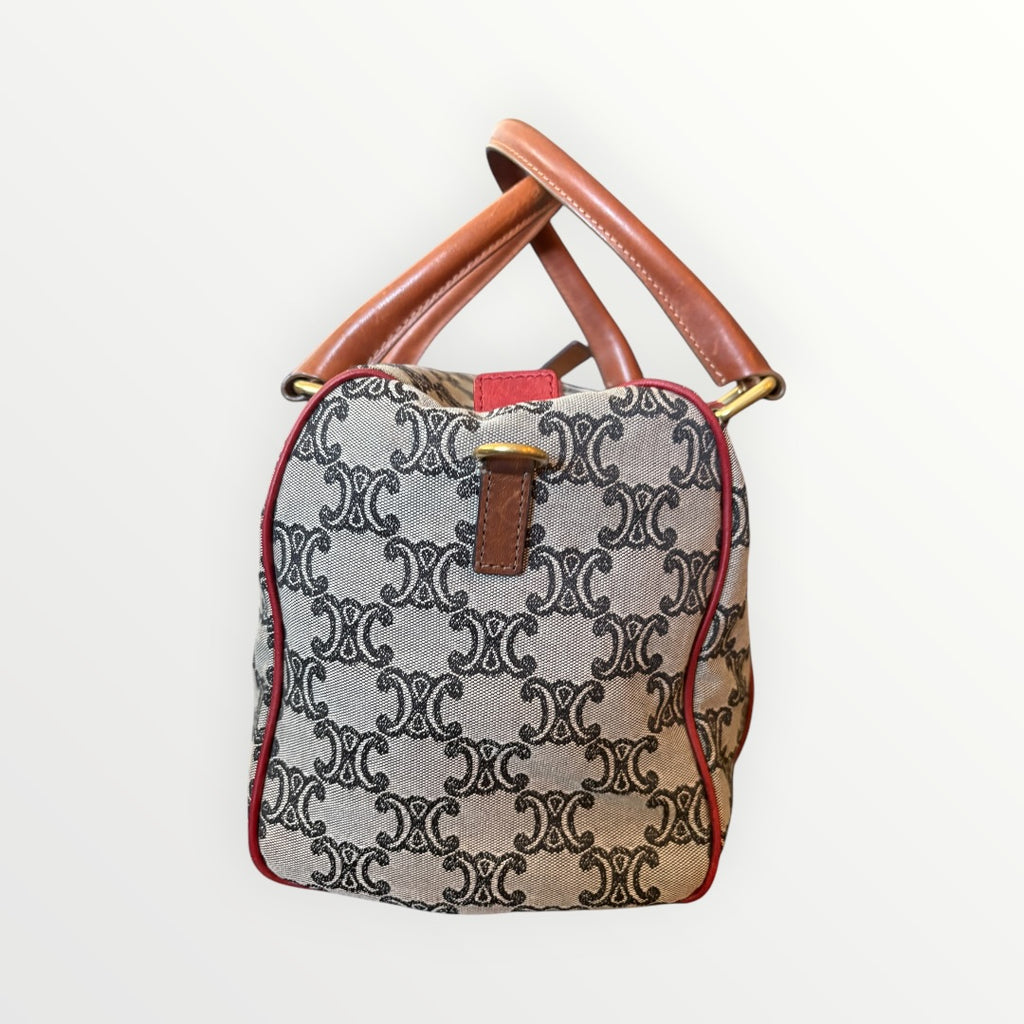 CELINE TRIOMPHE JACQUARD BOSTON BAG
