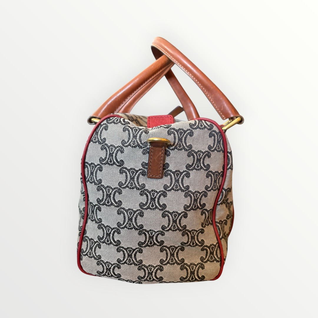 CELINE TRIOMPHE JACQUARD BOSTON BAG