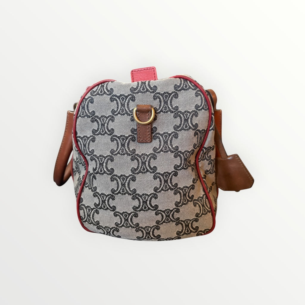 CELINE TRIOMPHE JACQUARD BOSTON BAG