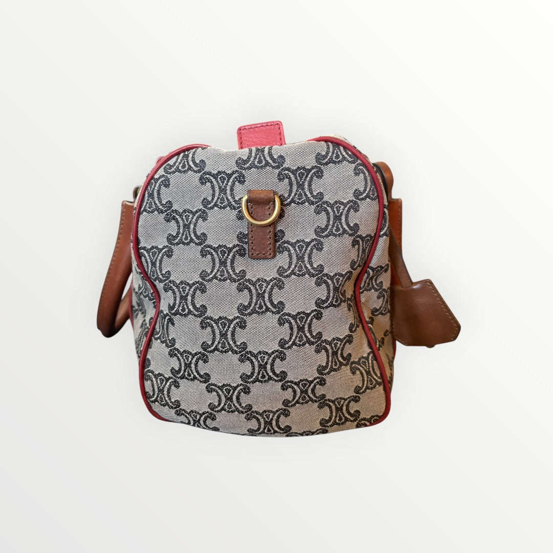 CELINE TRIOMPHE JACQUARD BOSTON BAG