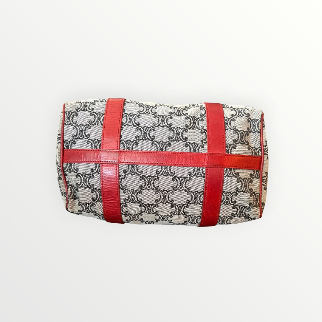 CELINE TRIOMPHE JACQUARD BOSTON BAG