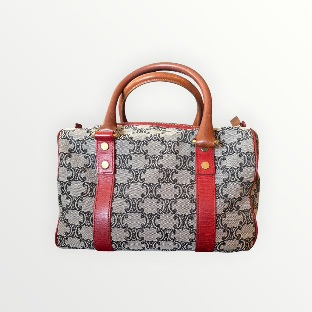 CELINE TRIOMPHE JACQUARD BOSTON BAG