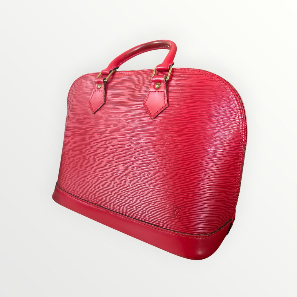 LOUIS VUITTON RED EPI ALMA PM