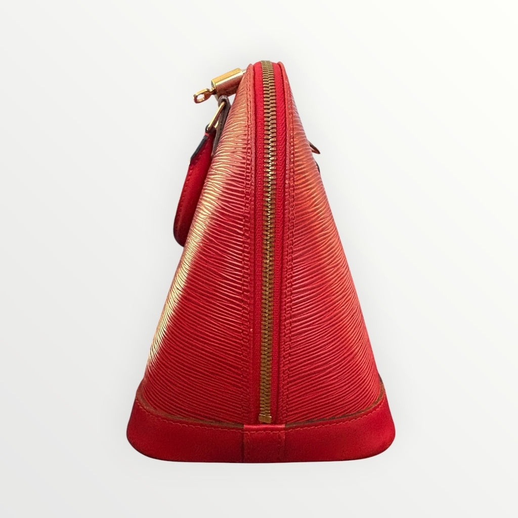 LOUIS VUITTON RED EPI ALMA PM