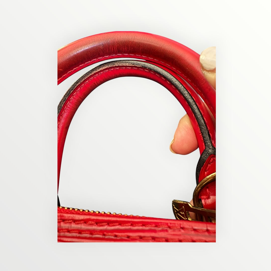 LOUIS VUITTON RED EPI ALMA PM