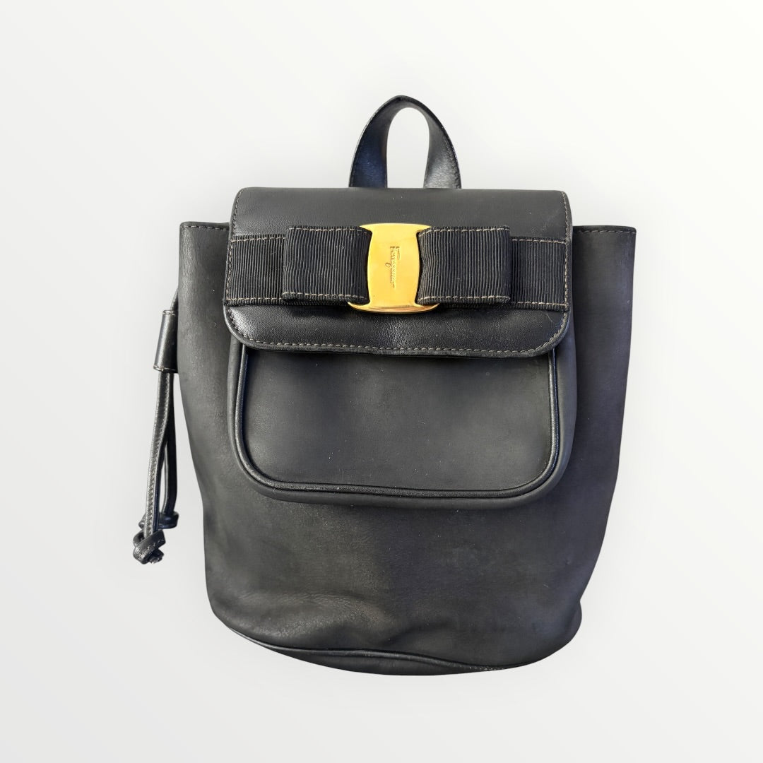 FERRAGAMO VARA BOW DRAWSTRING BACKPACK