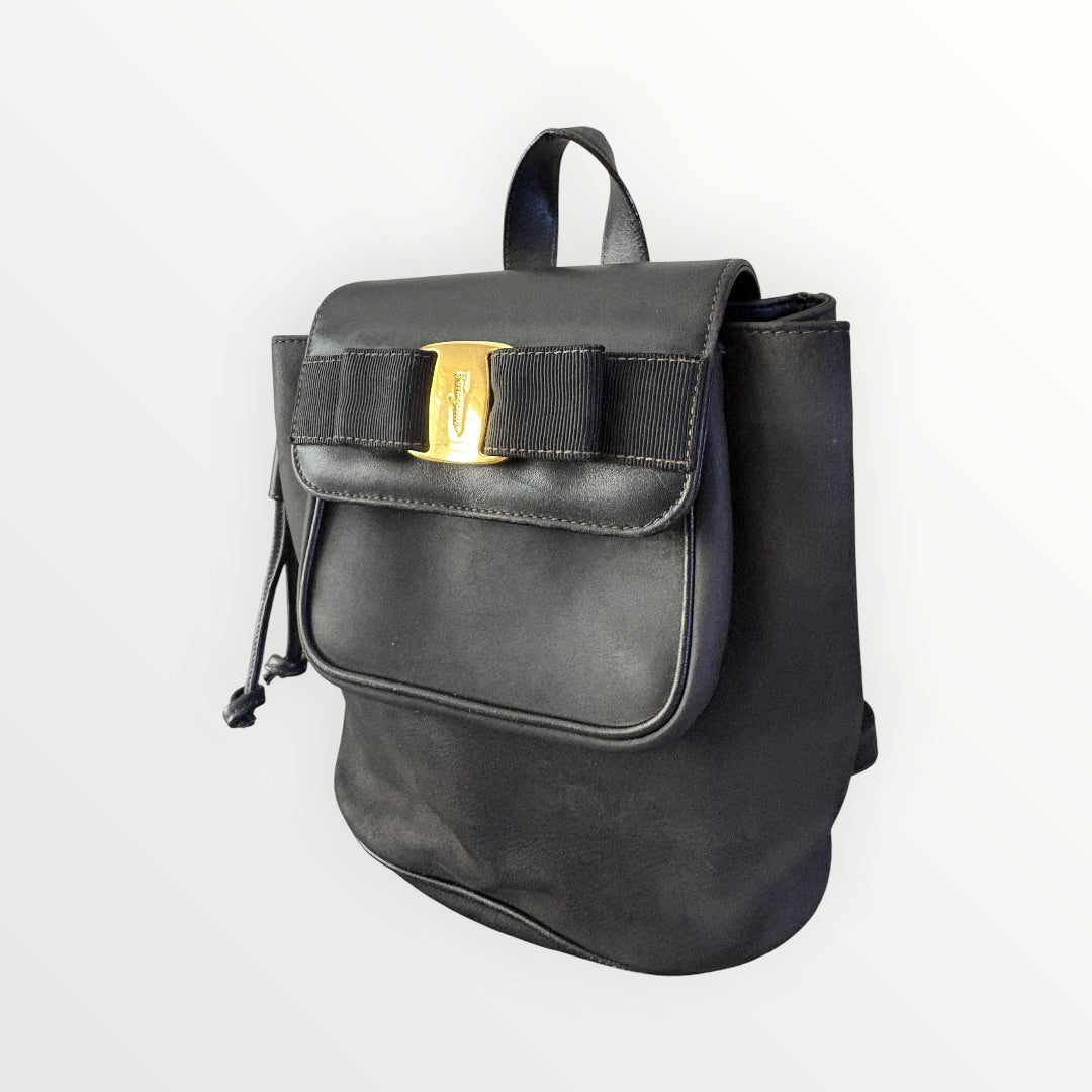 FERRAGAMO VARA BOW DRAWSTRING BACKPACK