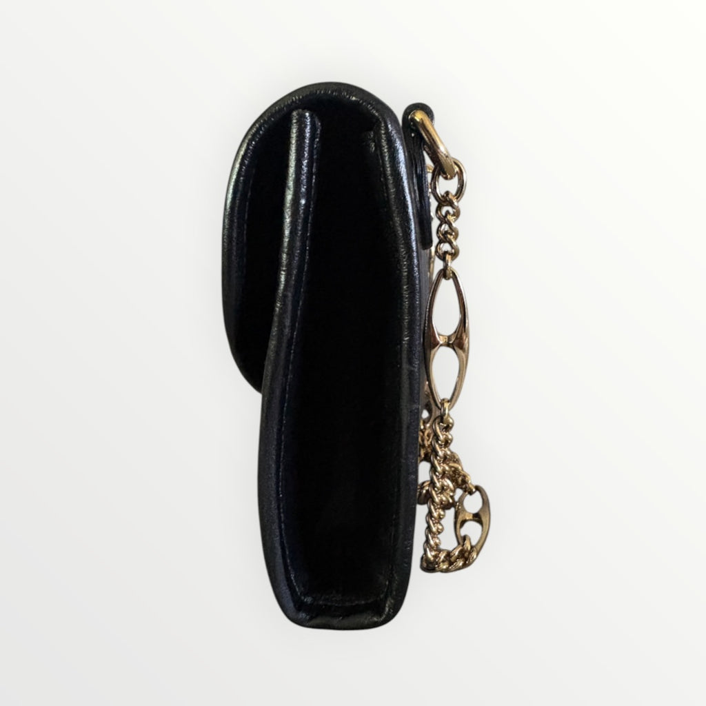 GUCCI RAJAH SMALL WEB TIGER HEAD CHAIN SHOULDER BAG