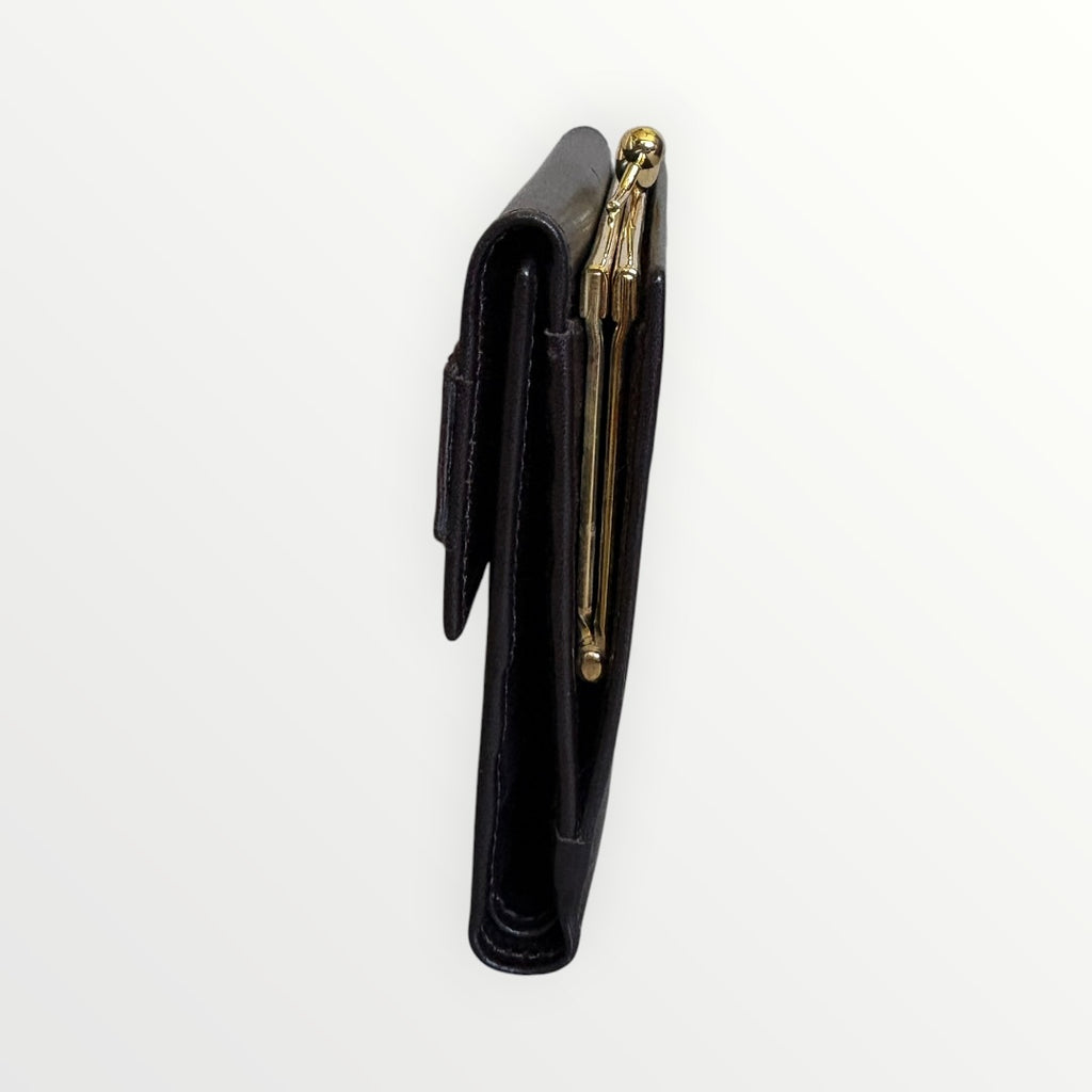 FERRAGAMO BROWN VARA BOW WALLET