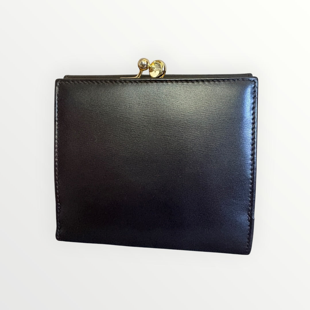 FERRAGAMO BROWN VARA BOW WALLET
