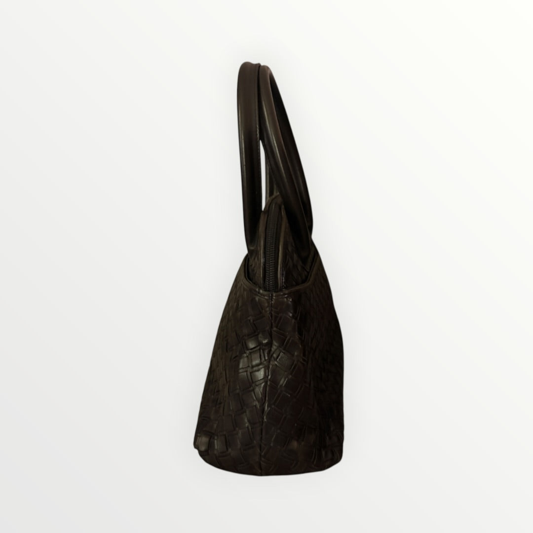BALLY WOVEN TOP HANDLE DOME SATCHEL