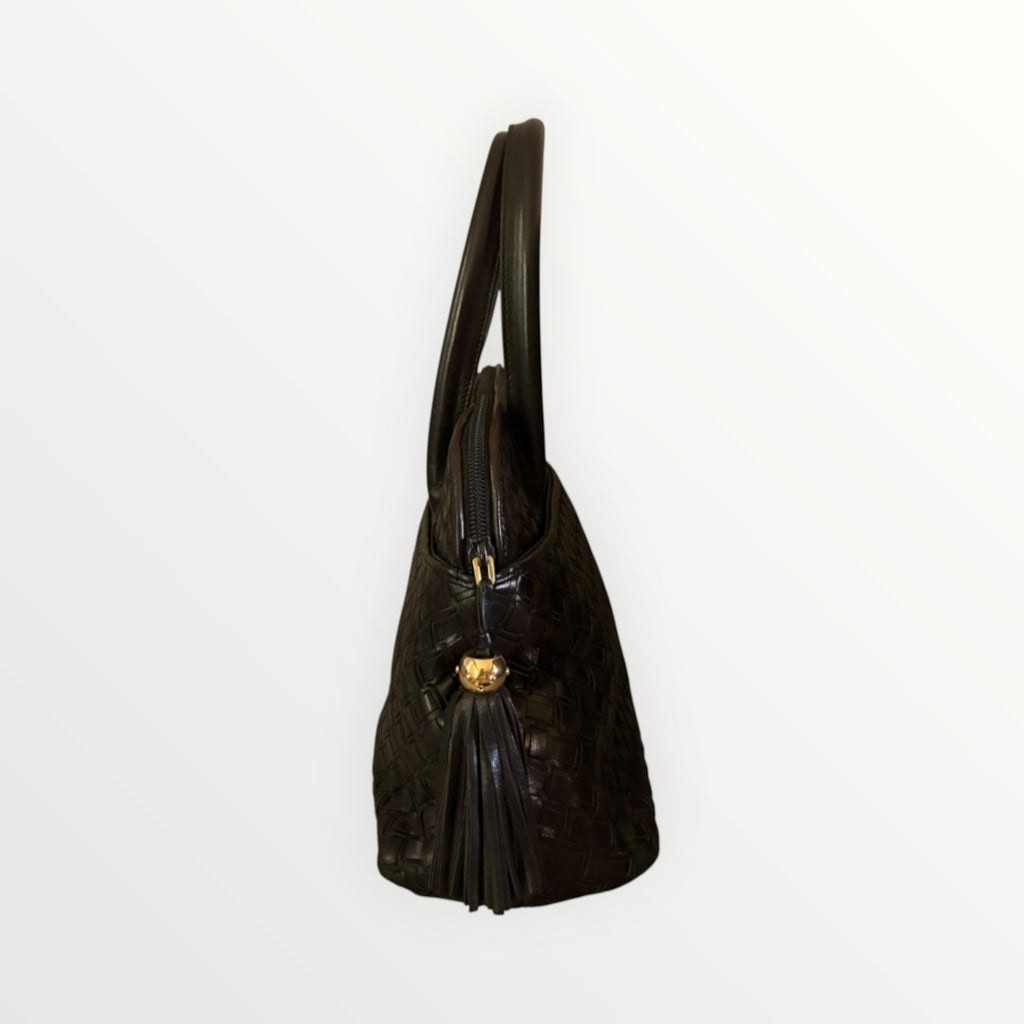 BALLY WOVEN TOP HANDLE DOME SATCHEL