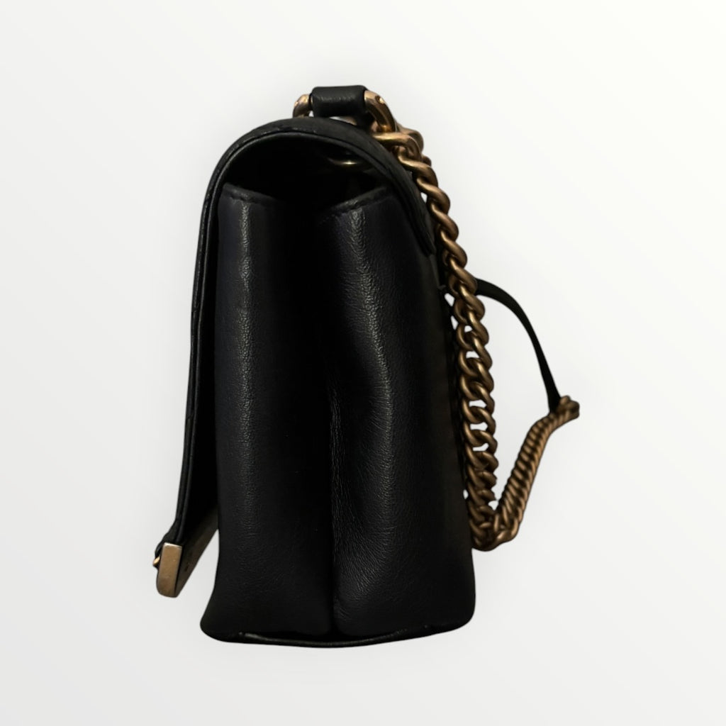 CHANEL CHEVRON QUILTED TOP HANDLE FLAP BAG