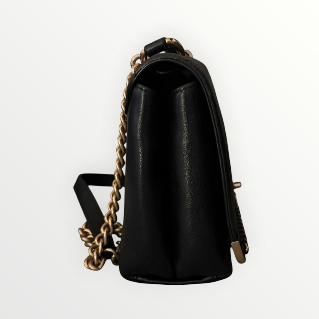 CHANEL CHEVRON QUILTED TOP HANDLE FLAP BAG