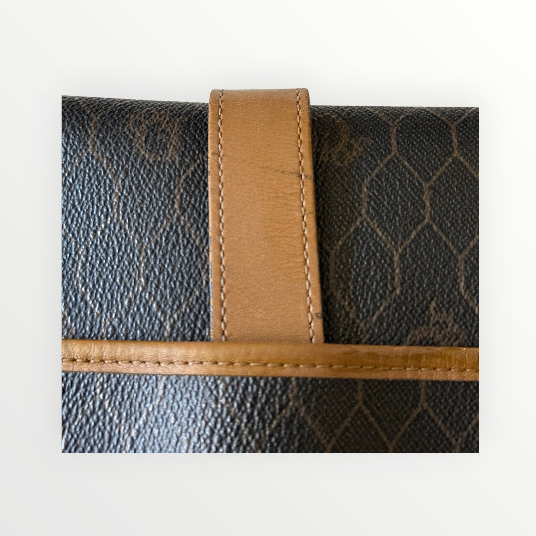 CHRISTIAN DIOR HONEYCOMB SADDLE CROSSBODY BAG