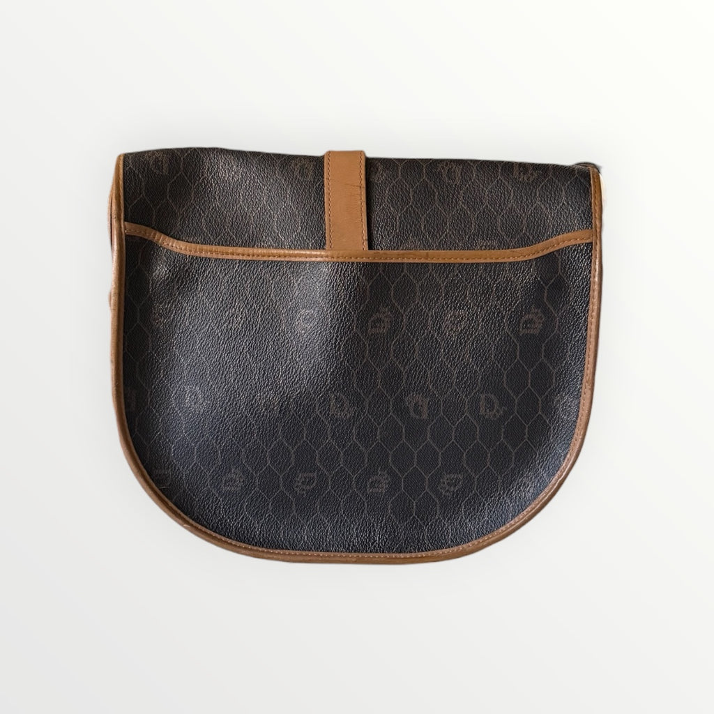 CHRISTIAN DIOR HONEYCOMB SADDLE CROSSBODY BAG