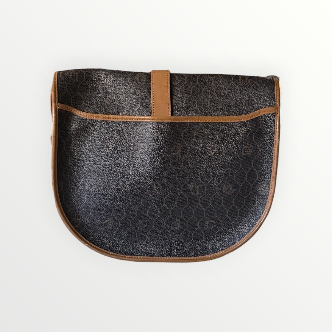 CHRISTIAN DIOR HONEYCOMB SADDLE CROSSBODY BAG
