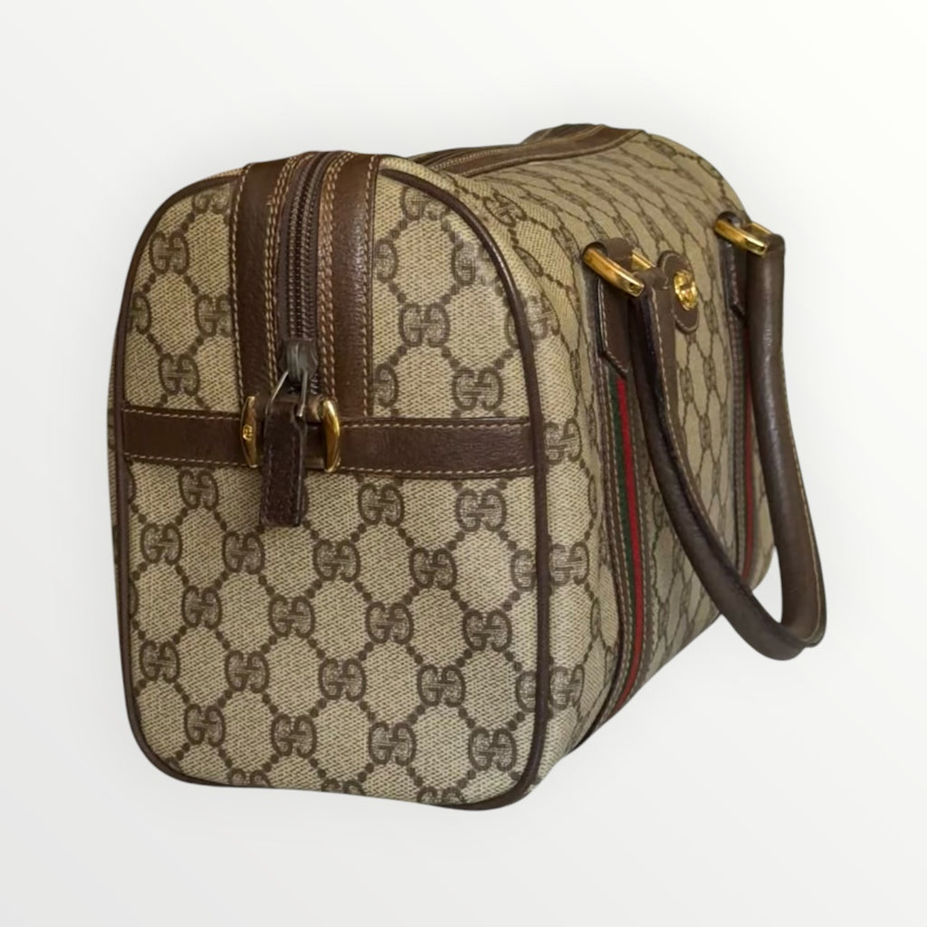 GUCCI GG SUPREME SHERRY LINE BOSTON BAG