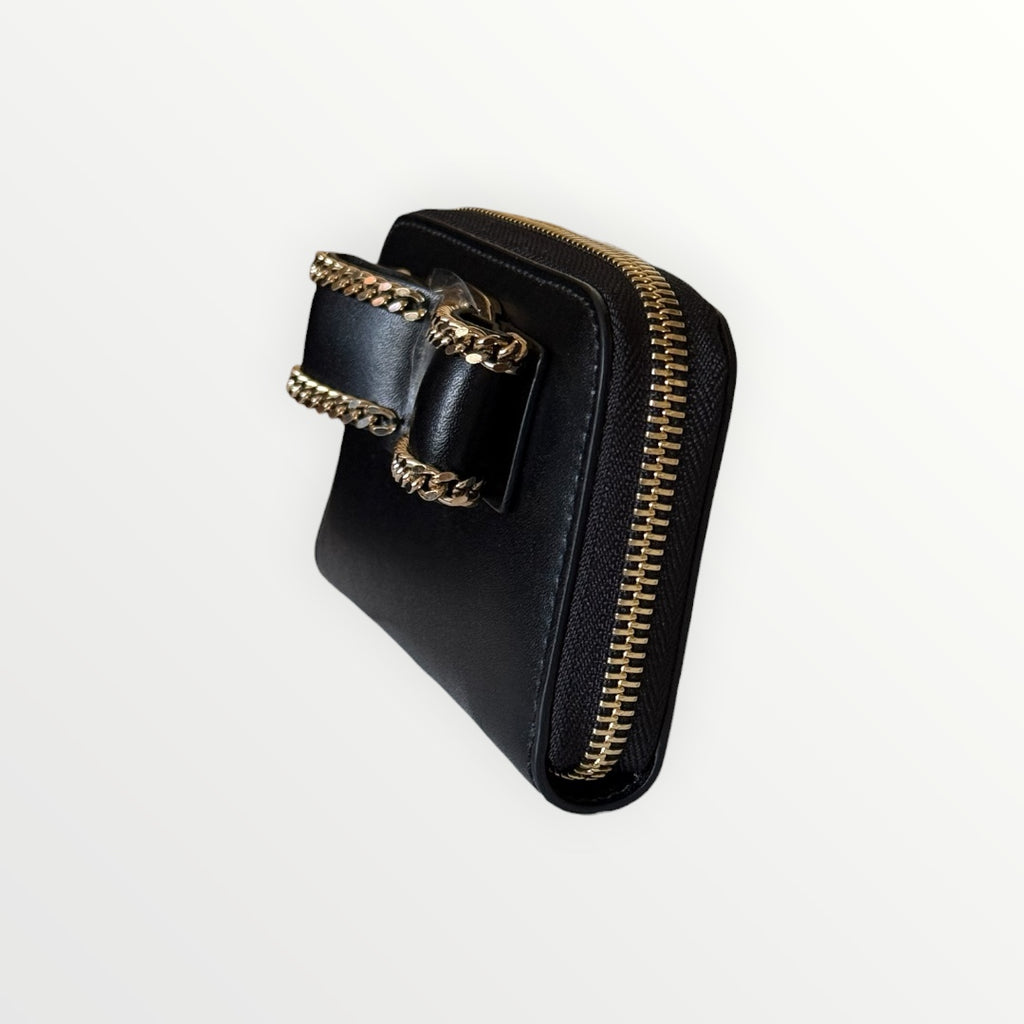 FERRAGAMO VARA BOW LEATHER ZIP WALLET