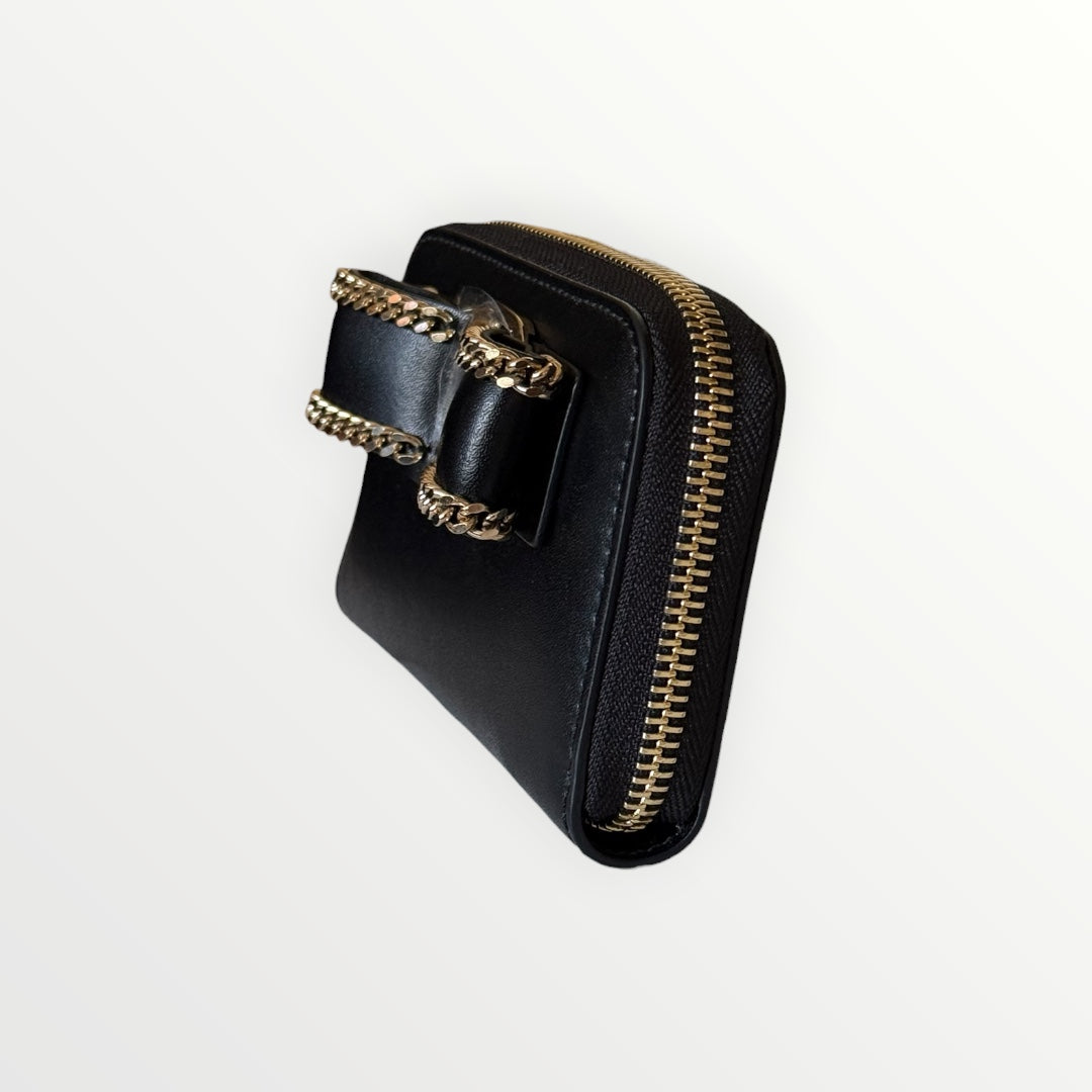 FERRAGAMO VARA BOW LEATHER ZIP WALLET