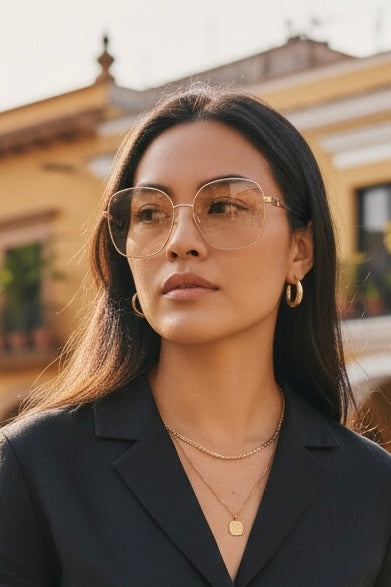 GUCCI OVERSIZED WIRE FRAME SUNGLASSES