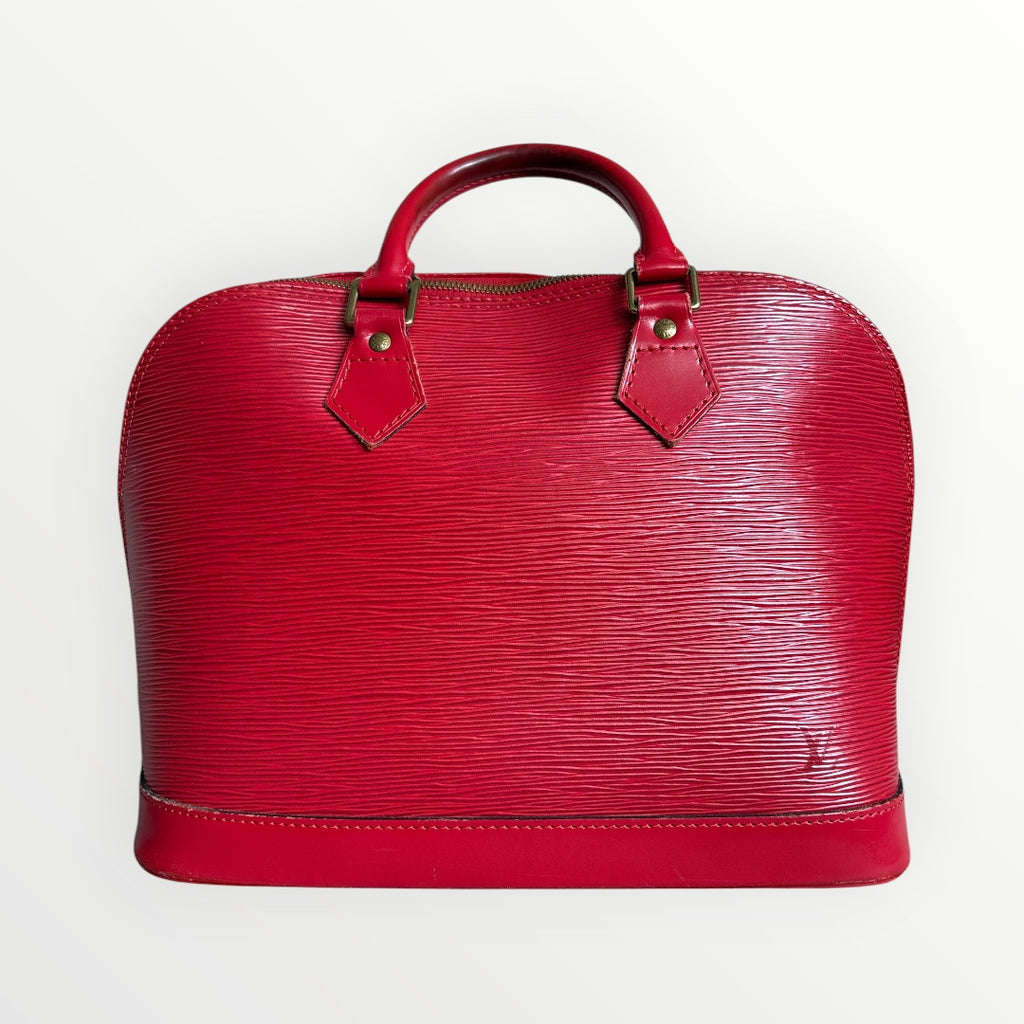 LOUIS VUITTON RED EPI ALMA PM
