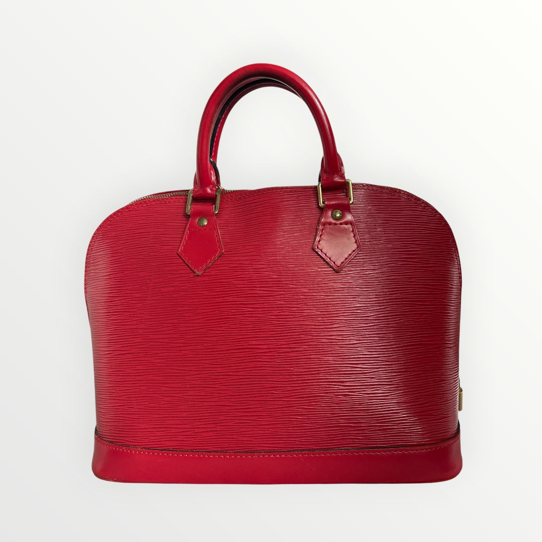 LOUIS VUITTON RED EPI ALMA PM