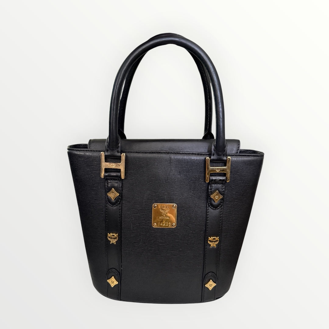 MCM HERITAGE SMALL SHOPPER TOTE