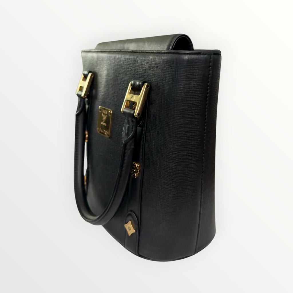 MCM HERITAGE SMALL SHOPPER TOTE