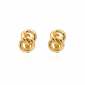 CHRISTIAN DIOR INTERLOCKING KNOT EARRINGS