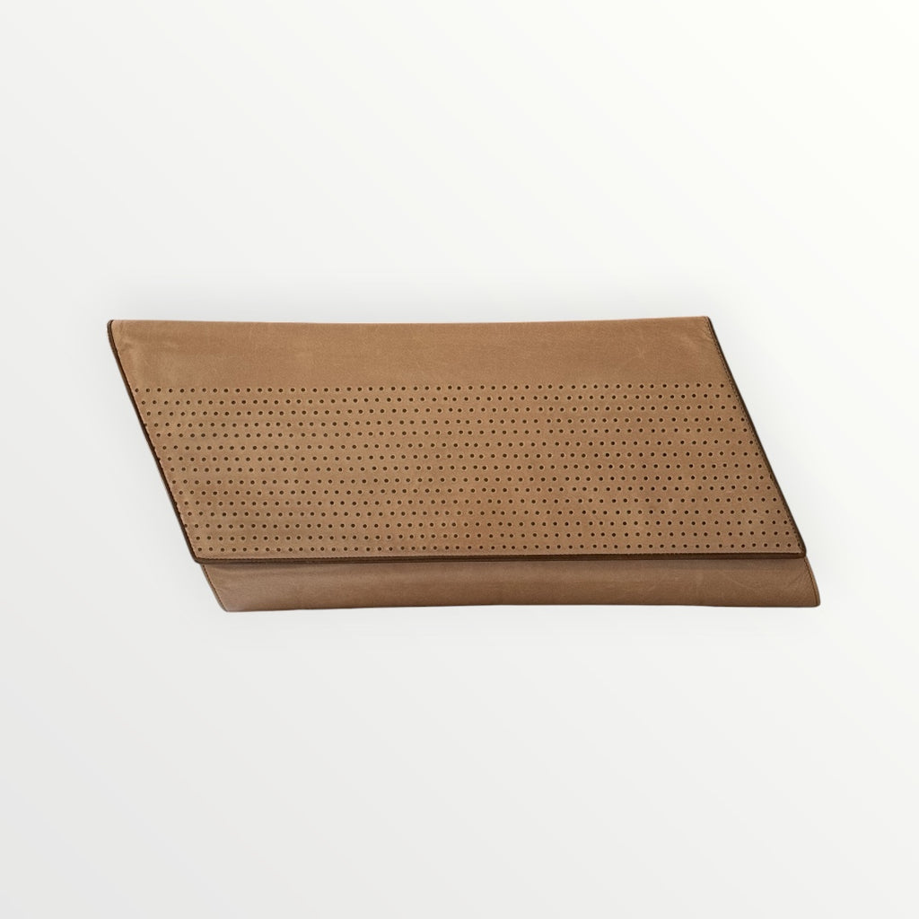 BALLY PERFORATED LEATHER CLUTCH