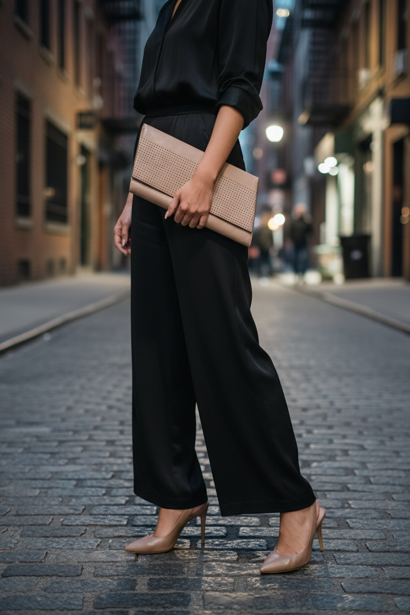 BALLY PERFORATED LEATHER CLUTCH