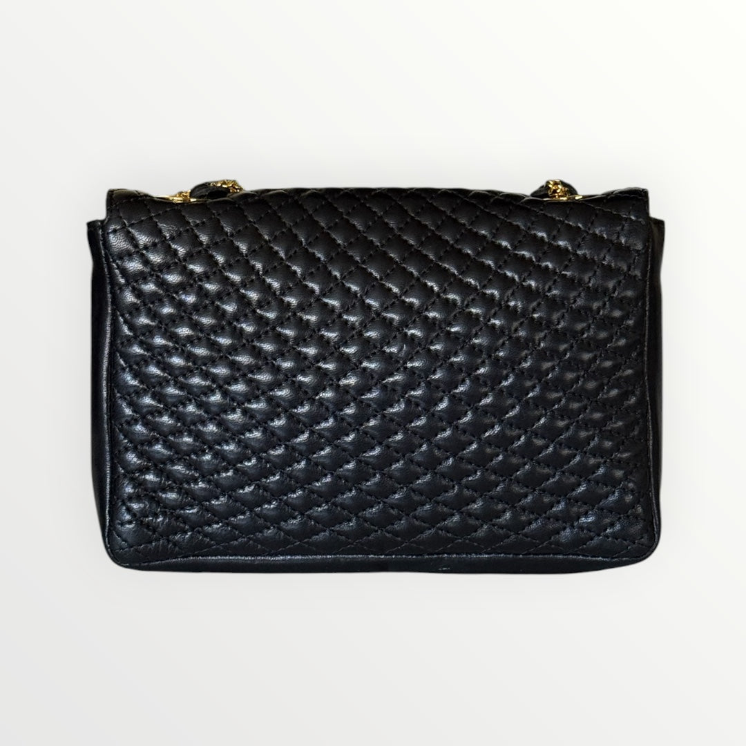 BALLY QUILTED LEATHER CHAIN SHOULDER BAG