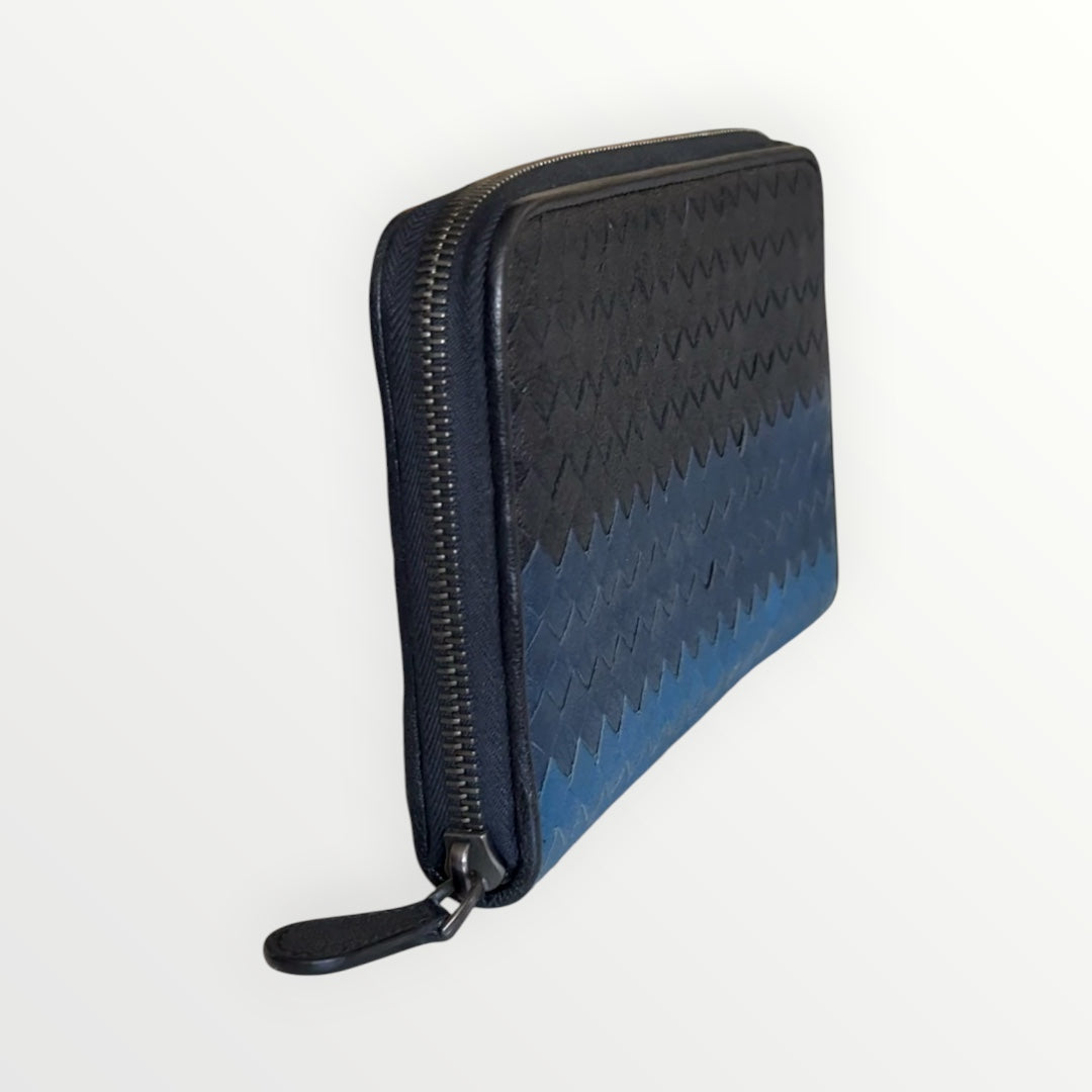 BOTTEGA VENETA INTRECCIATO ZIP-AROUND TRAVEL ORGANIZER WALLET
