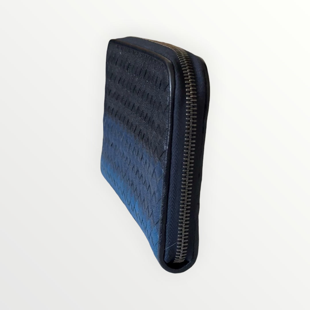 BOTTEGA VENETA INTRECCIATO ZIP-AROUND TRAVEL ORGANIZER WALLET