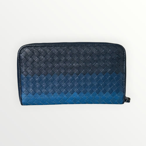 BOTTEGA VENETA INTRECCIATO ZIP-AROUND TRAVEL ORGANIZER WALLET