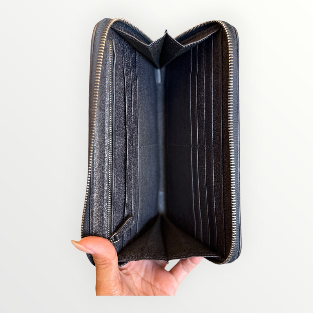 BOTTEGA VENETA INTRECCIATO ZIP-AROUND TRAVEL ORGANIZER WALLET