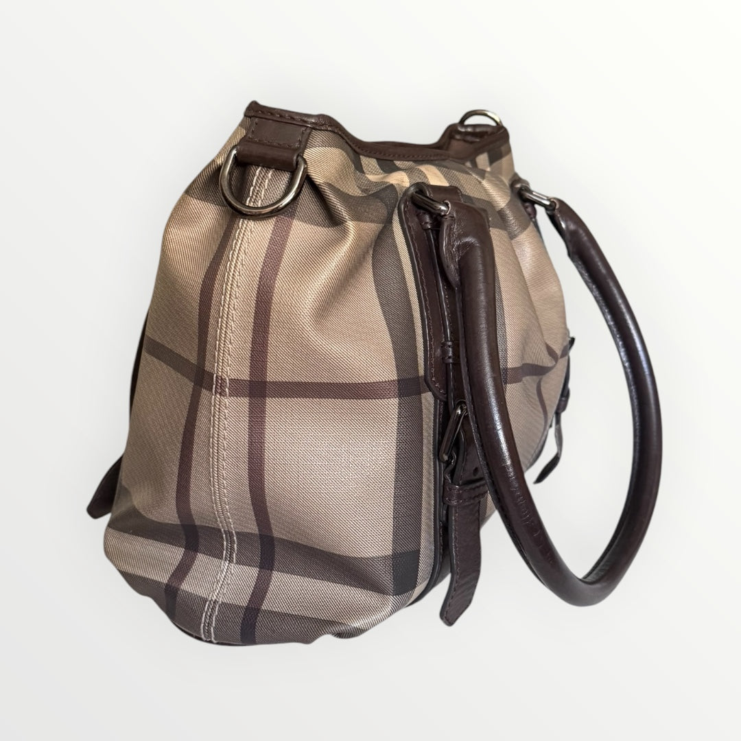 BURBERRY SMOKED CHECK SMALL NORTHFIELD BAG